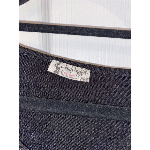 Free People Bodysuit Black Intimately Long Sleeve Keyhole Neck Medium Cut Out - Picture 4 of 12